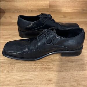 Men's Black Leather Dress Shoes